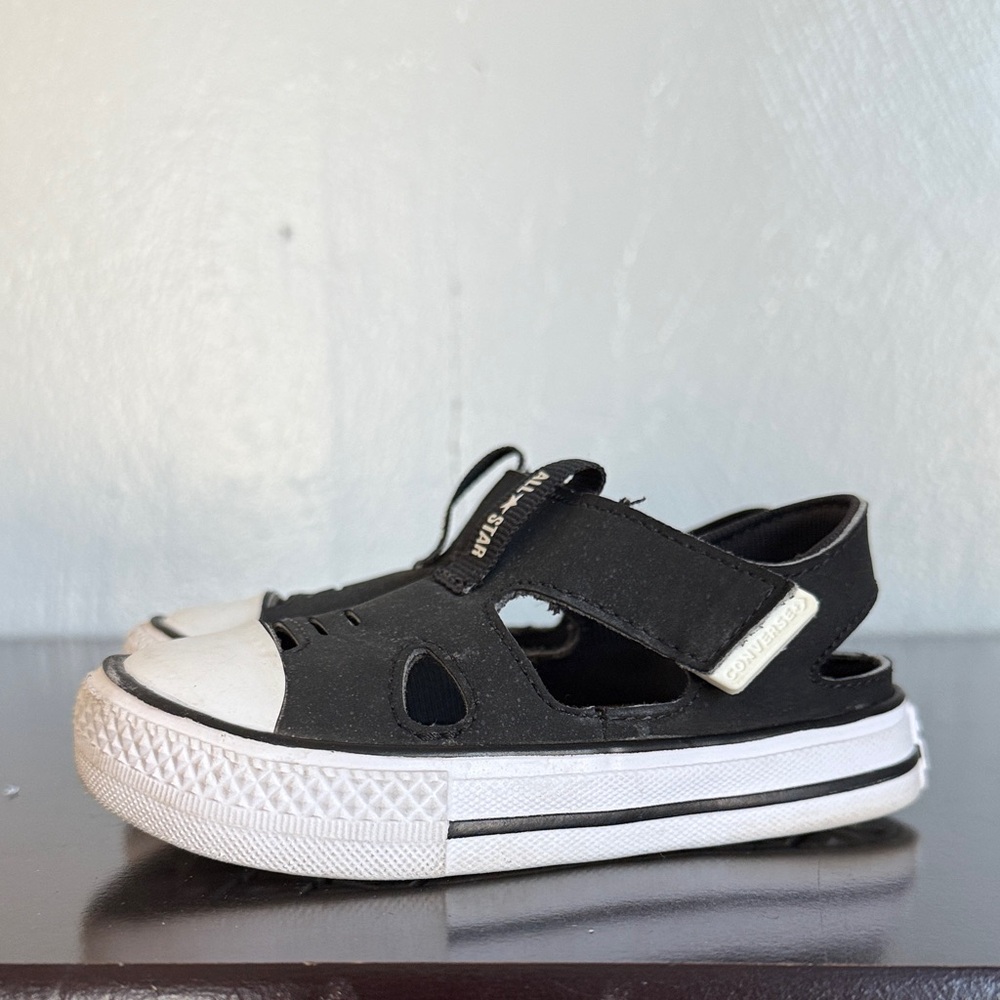 Converse Kids Black and White Open-Toe Sandals